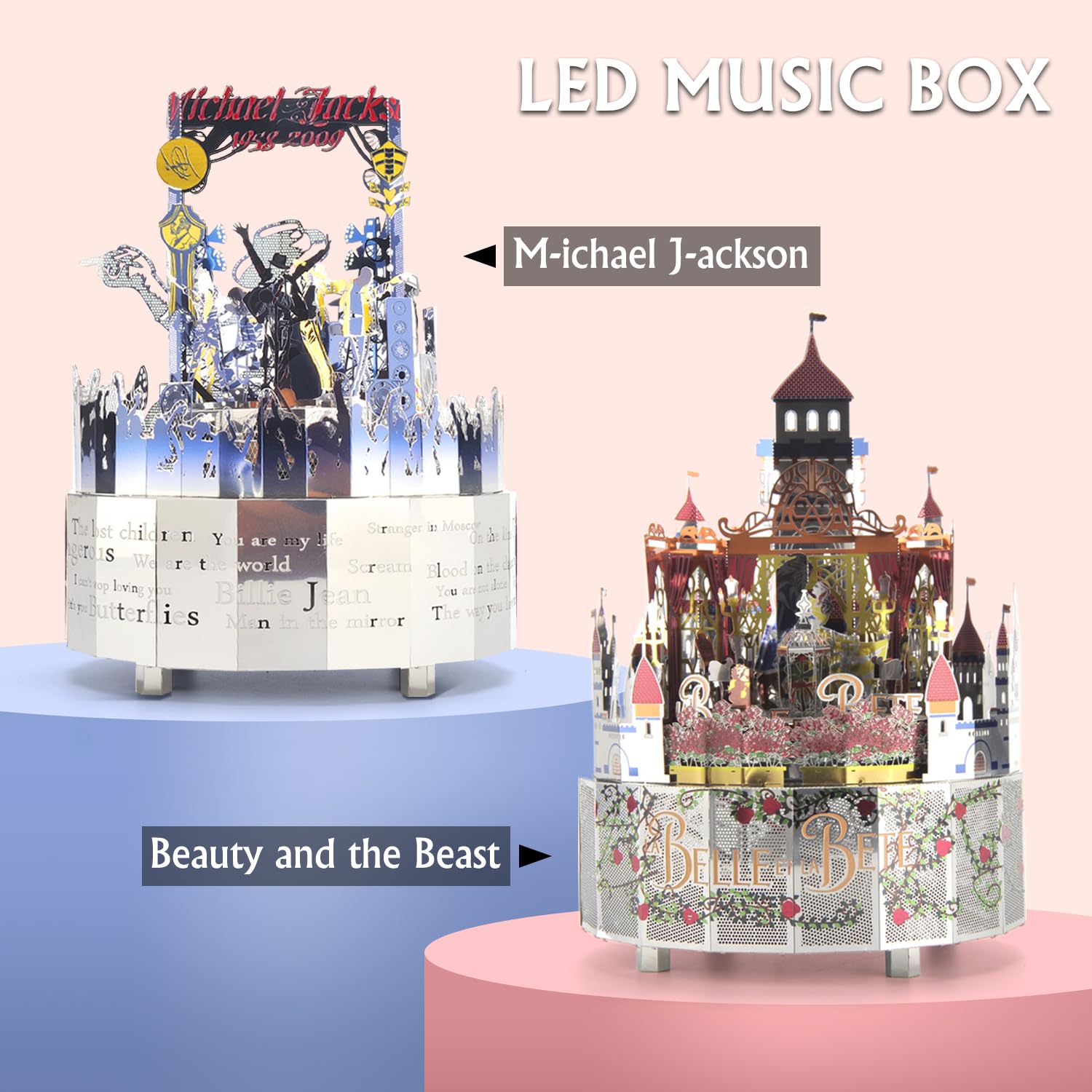 Amazon.co.jp: Microworld 3Dメタルパズル 美女と野獣オルゴール